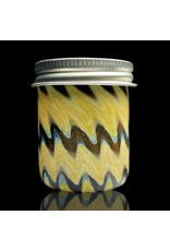 Witch DR Butterscotch & Galaxy Chevron Threaded Jar Engelmann Glass
