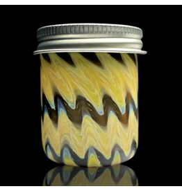 Witch DR Butterscotch & Galaxy Chevron Threaded Jar Engelmann Glass