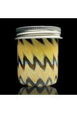 Witch DR Butterscotch & Galaxy Chevron Threaded Jar Engelmann Glass