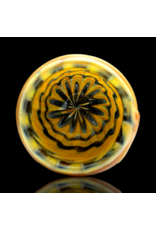 Witch DR Butterscotch & Galaxy Chevron Threaded Jar Engelmann Glass