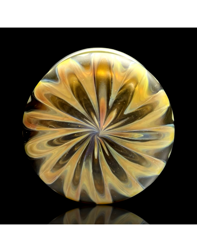 Witch DR Butterscotch & Galaxy Chevron Threaded Jar Engelmann Glass