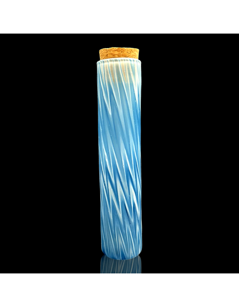 Witch DR Blue Spruce & Star White Chevron Doob Tube Engelmann Glass