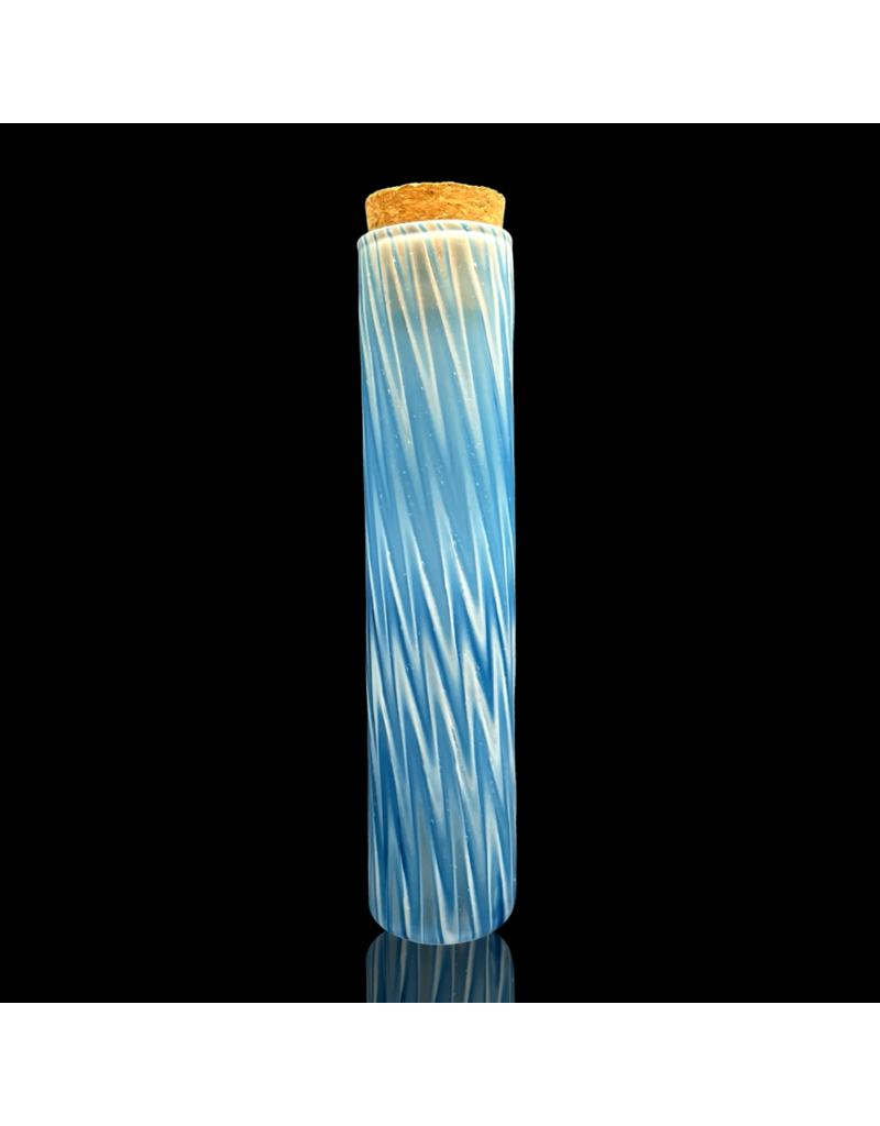 Witch DR Blue Spruce & Star White Chevron Doob Tube Engelmann Glass