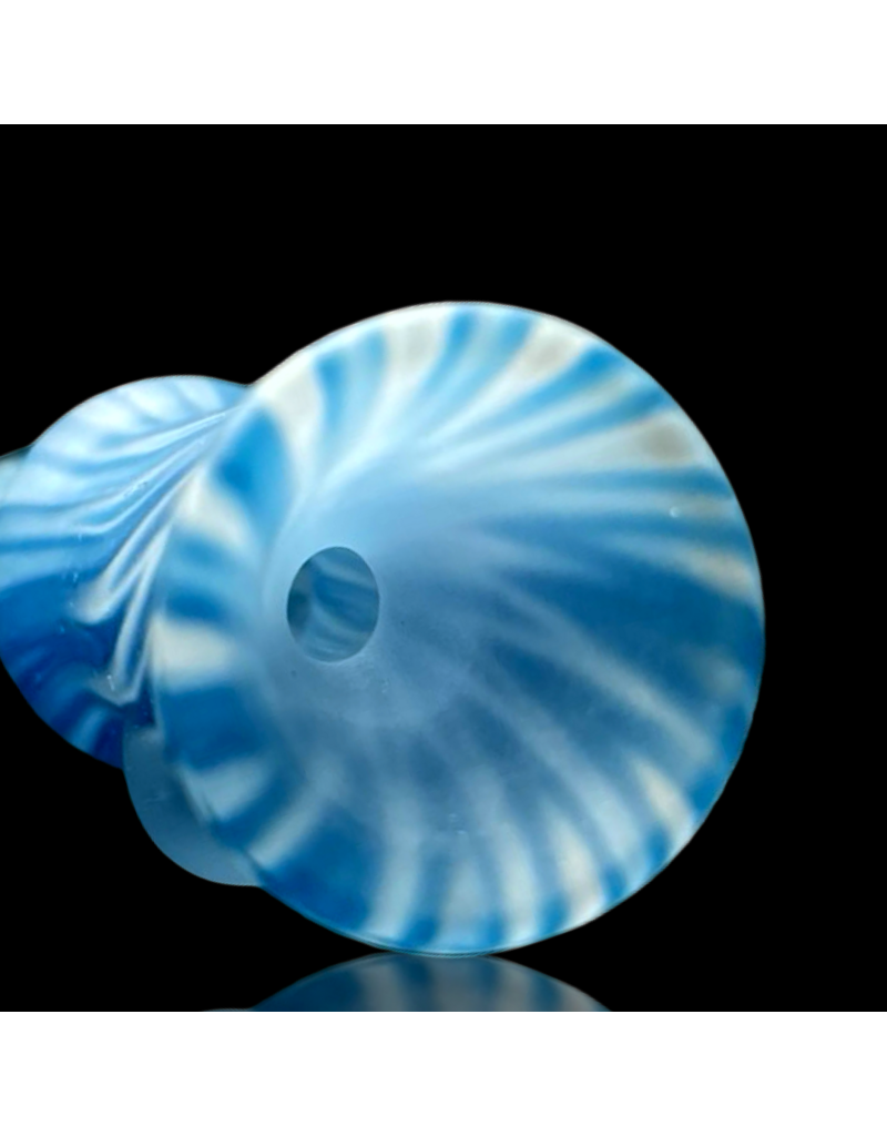 Witch DR Blue Spruce & Star White Chevron Chillum Engelmann Glass