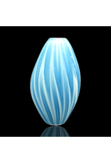 Witch DR Blue Spruce & Star White Chevron Bead Engelmann Glass