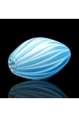 Witch DR Blue Spruce & Star White Chevron Bead Engelmann Glass