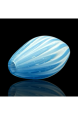 Witch DR Blue Spruce & Star White Chevron Bead Engelmann Glass