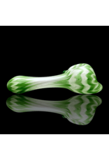 Witch DR Forest Green & Star White Chevron Sag Pipe Engelmann Glass