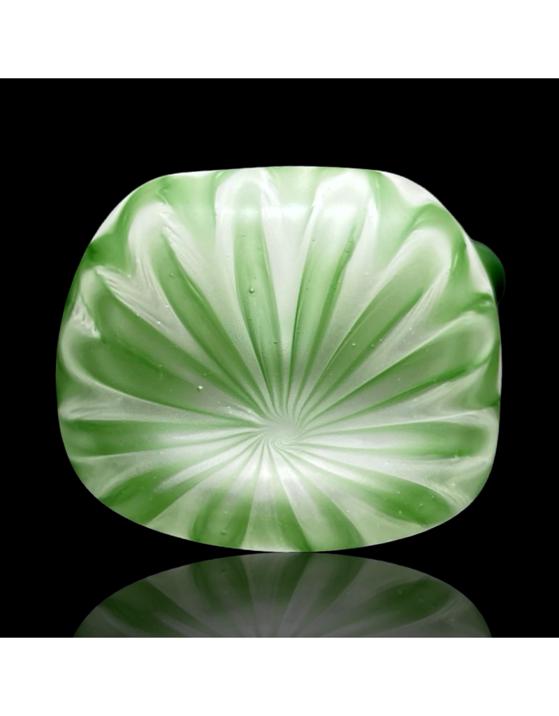 Witch DR Forest Green & Star White Chevron Sag Pipe Engelmann Glass