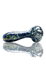 ISO Blue & White Frit Pipe Karmic Glassworks