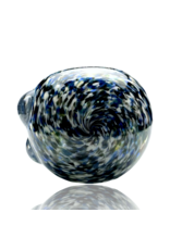 ISO Blue & White Frit Pipe Karmic Glassworks