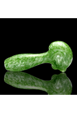 ISO Green & White Frit Pipe Karmic Glassworks