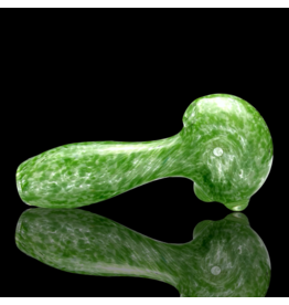 ISO Green & White Frit Pipe Karmic Glassworks