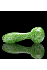 ISO Green & White Frit Pipe Karmic Glassworks