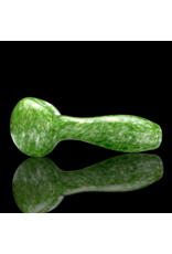 ISO Green & White Frit Pipe Karmic Glassworks