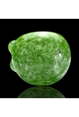 ISO Green & White Frit Pipe Karmic Glassworks