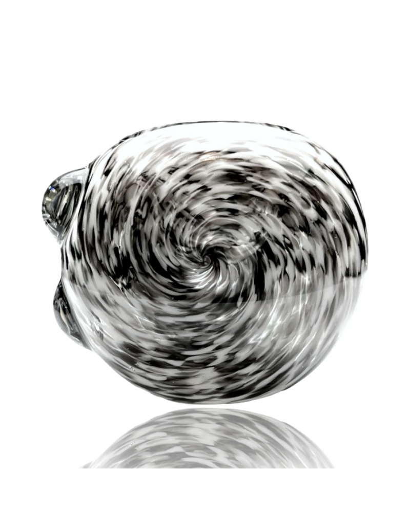 ISO Back & White Frit Pipe Karmic Glassworks