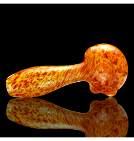 ISO Red & Orange Frit Pipe Karmic Glassworks