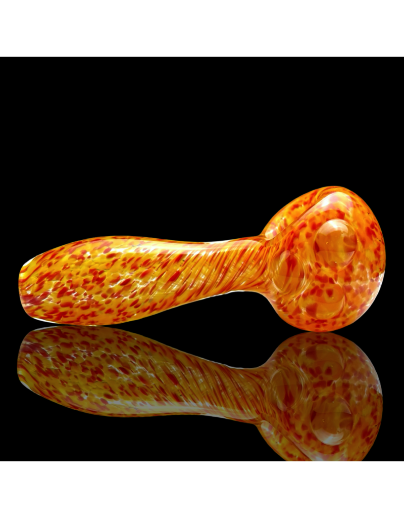 ISO Red & Orange Frit Pipe Karmic Glassworks