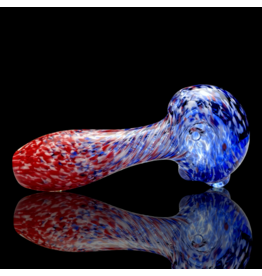 ISO Red White & Blue Frit Pipe Karmic Glassworks