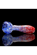 ISO Red White & Blue Frit Pipe Karmic Glassworks