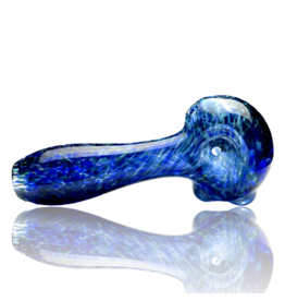 ISO Dark Blue Frit Pipe Karmic Glassworks