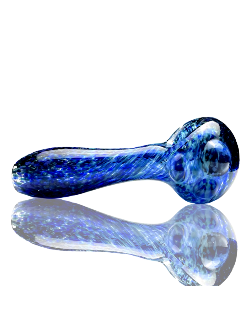 ISO Dark Blue Frit Pipe Karmic Glassworks