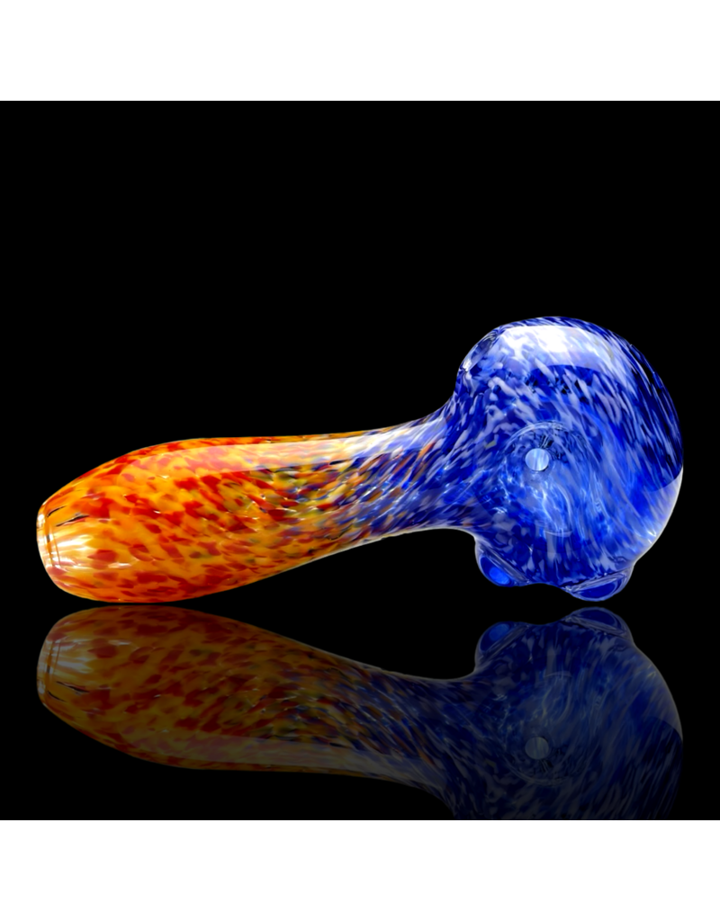 ISO Blue & Orange Frit Pipe Karmic Glassworks