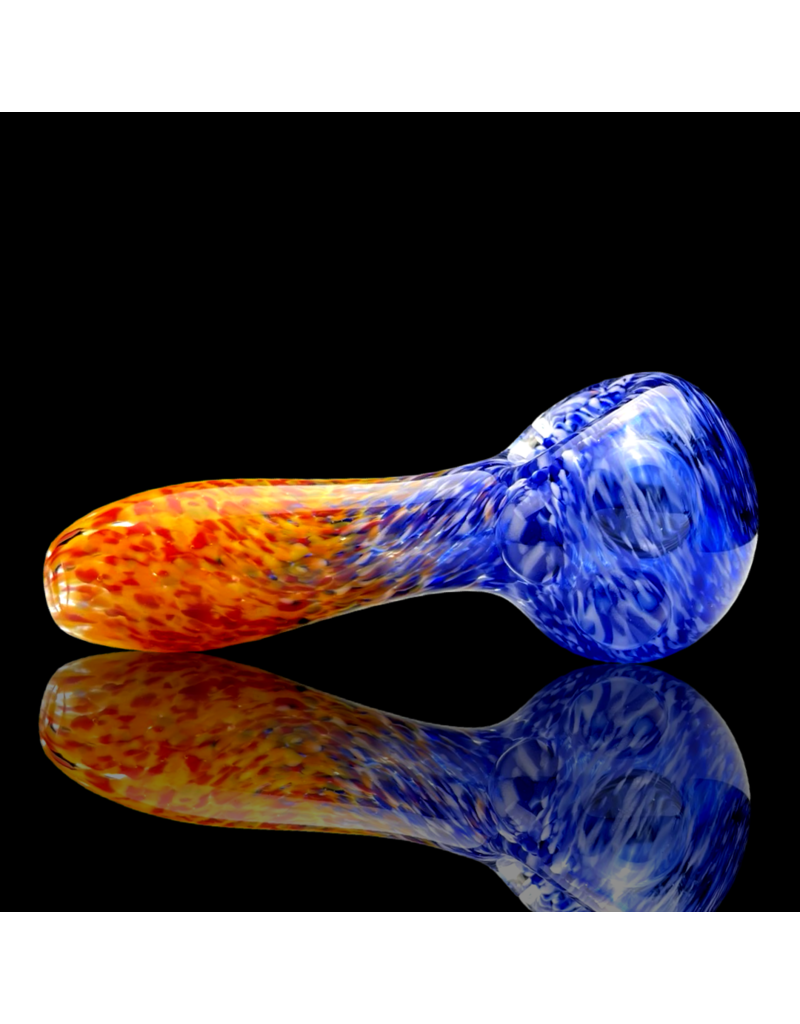ISO Blue & Orange Frit Pipe Karmic Glassworks