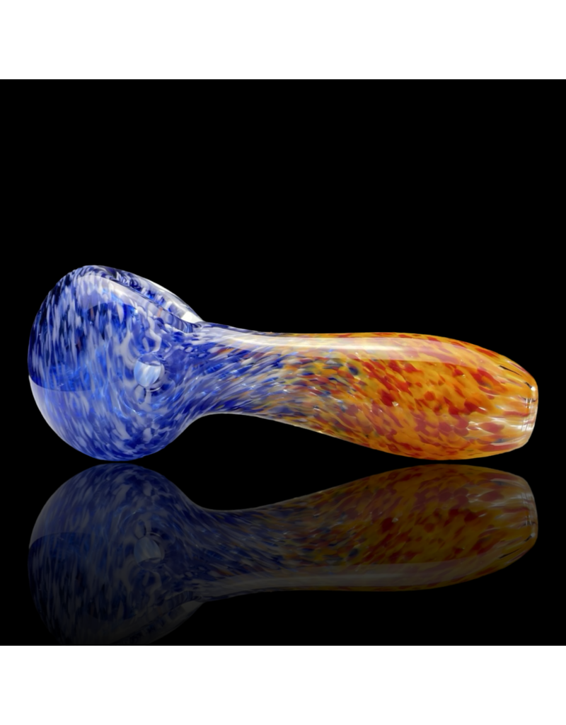 ISO Blue & Orange Frit Pipe Karmic Glassworks