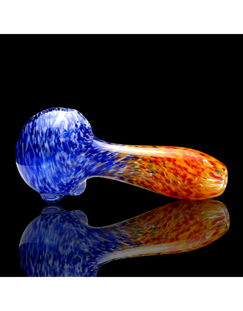 ISO Blue & Orange Frit Pipe Karmic Glassworks