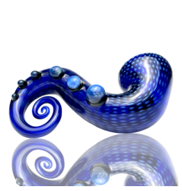 Firekist Glass Blue & Fume Snakeskin Curl Lock w/ Accents Firekist