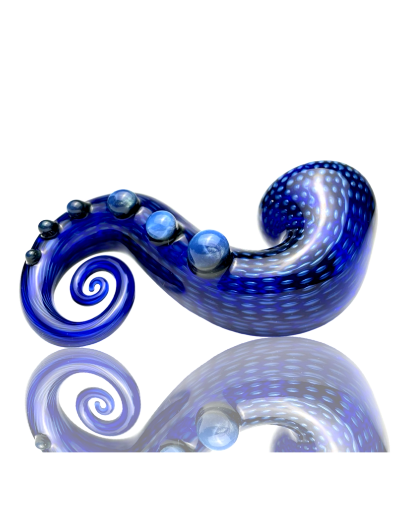 Firekist Glass Blue & Fume Snakeskin Curl Lock w/ Accents Firekist