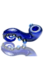Firekist Glass Blue & Fume Snakeskin Curl Lock w/ Accents Firekist