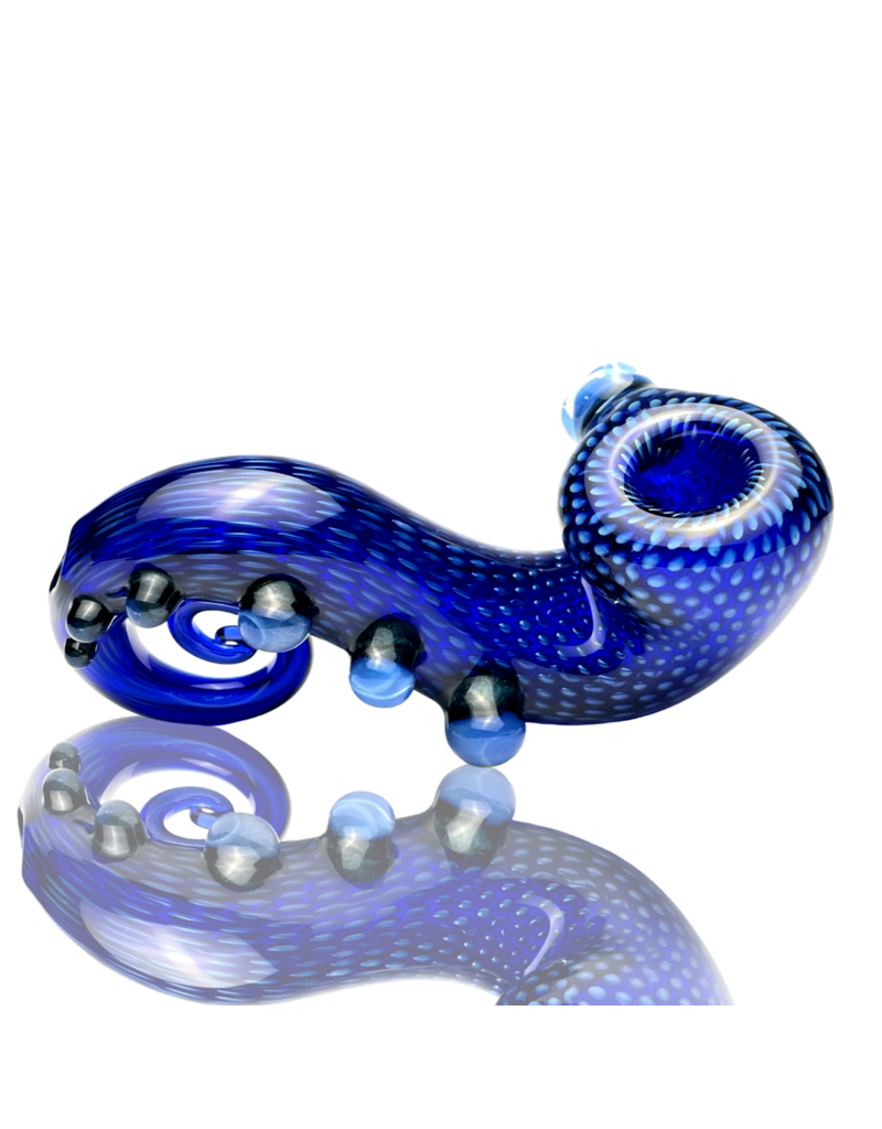 Firekist Glass Blue & Fume Snakeskin Curl Lock w/ Accents Firekist