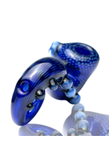 Firekist Glass Blue & Fume Snakeskin Curl Lock w/ Accents Firekist