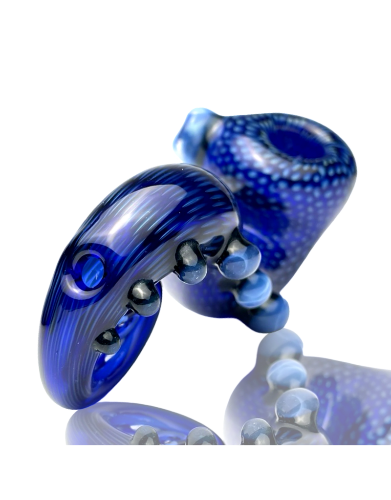 Firekist Glass Blue & Fume Snakeskin Curl Lock w/ Accents Firekist