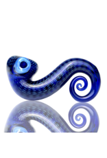 Firekist Glass Blue & Fume Snakeskin Curl Lock w/ Accents Firekist