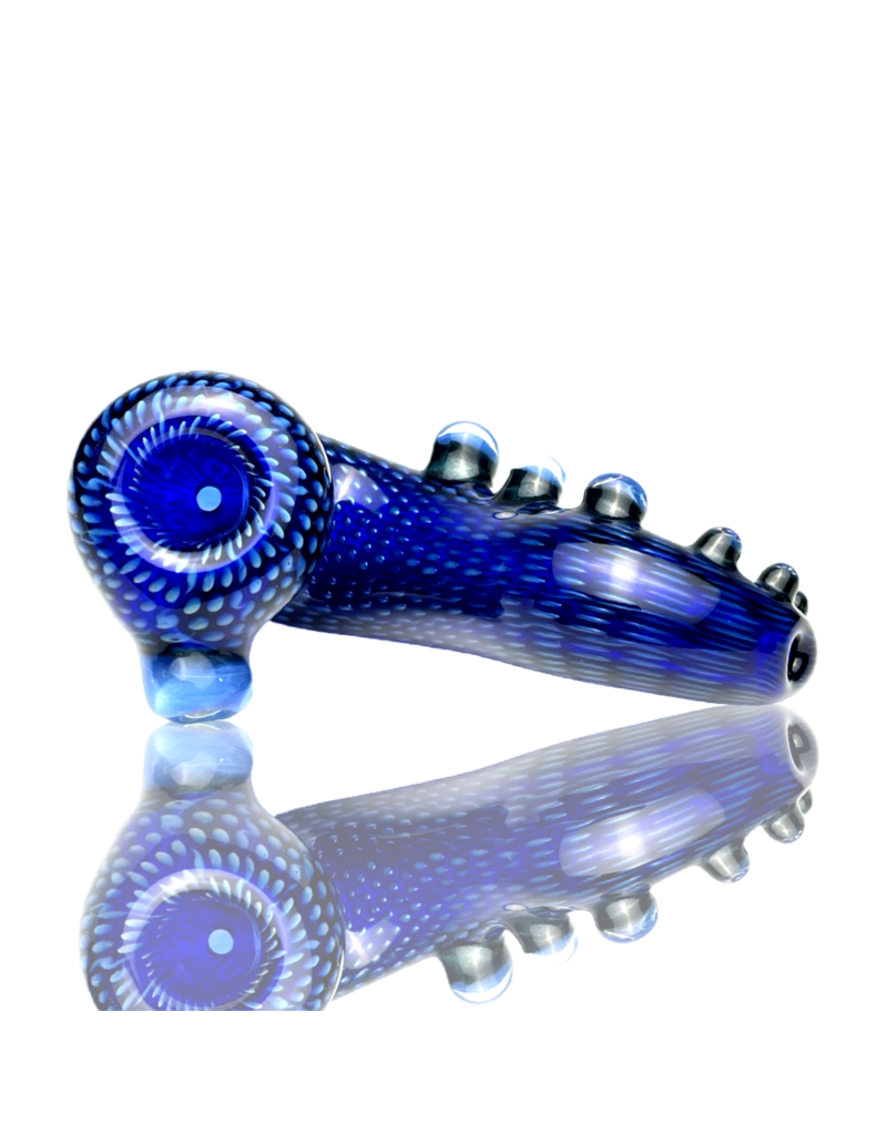 Firekist Glass Blue & Fume Snakeskin Curl Lock w/ Accents Firekist