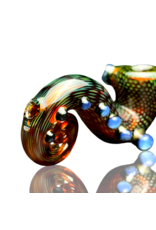 Firekist Glass Amber & Fume Snakeskin Curl Lock w/ Accents Firekist