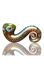 Firekist Glass Amber & Fume Snakeskin Curl Lock w/ Accents Firekist