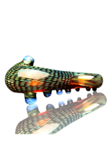 Firekist Glass Amber & Fume Snakeskin Curl Lock w/ Accents Firekist