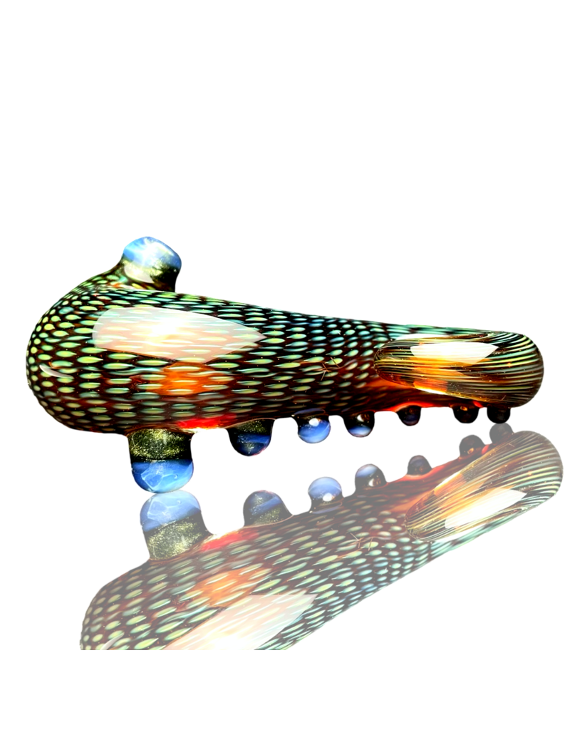 Firekist Glass Amber & Fume Snakeskin Curl Lock w/ Accents Firekist