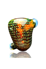 Firekist Glass Amber & Fume Snakeskin Curl Lock w/ Accents Firekist