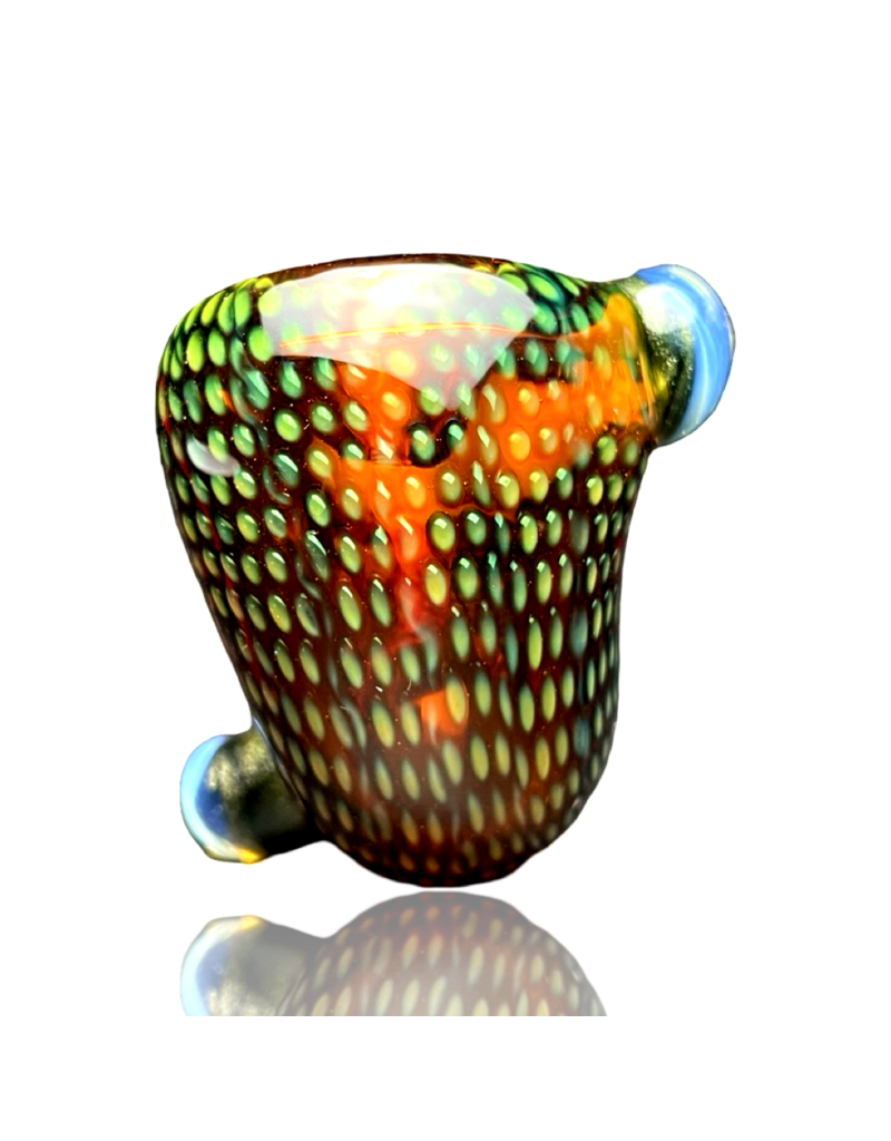 Firekist Glass Amber & Fume Snakeskin Curl Lock w/ Accents Firekist