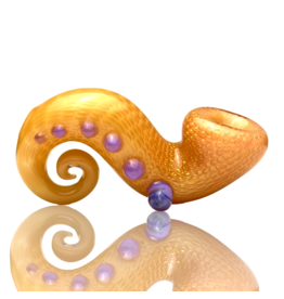 Firekist Glass Cream & Fume Snakeskin Curl Lock w/ Accents Firekist