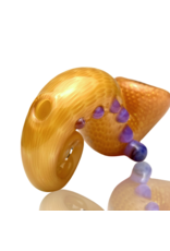 Firekist Glass Cream & Fume Snakeskin Curl Lock w/ Accents Firekist