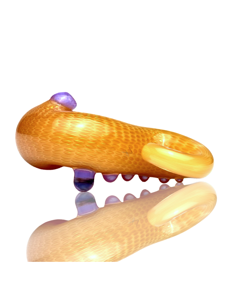 Firekist Glass Cream & Fume Snakeskin Curl Lock w/ Accents Firekist