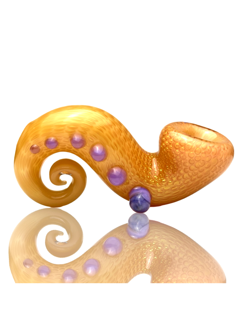 Firekist Glass Cream & Fume Snakeskin Curl Lock w/ Accents Firekist