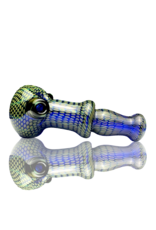Firekist Glass LG Fume on Cobalt Snakeskin Pipe Firekist